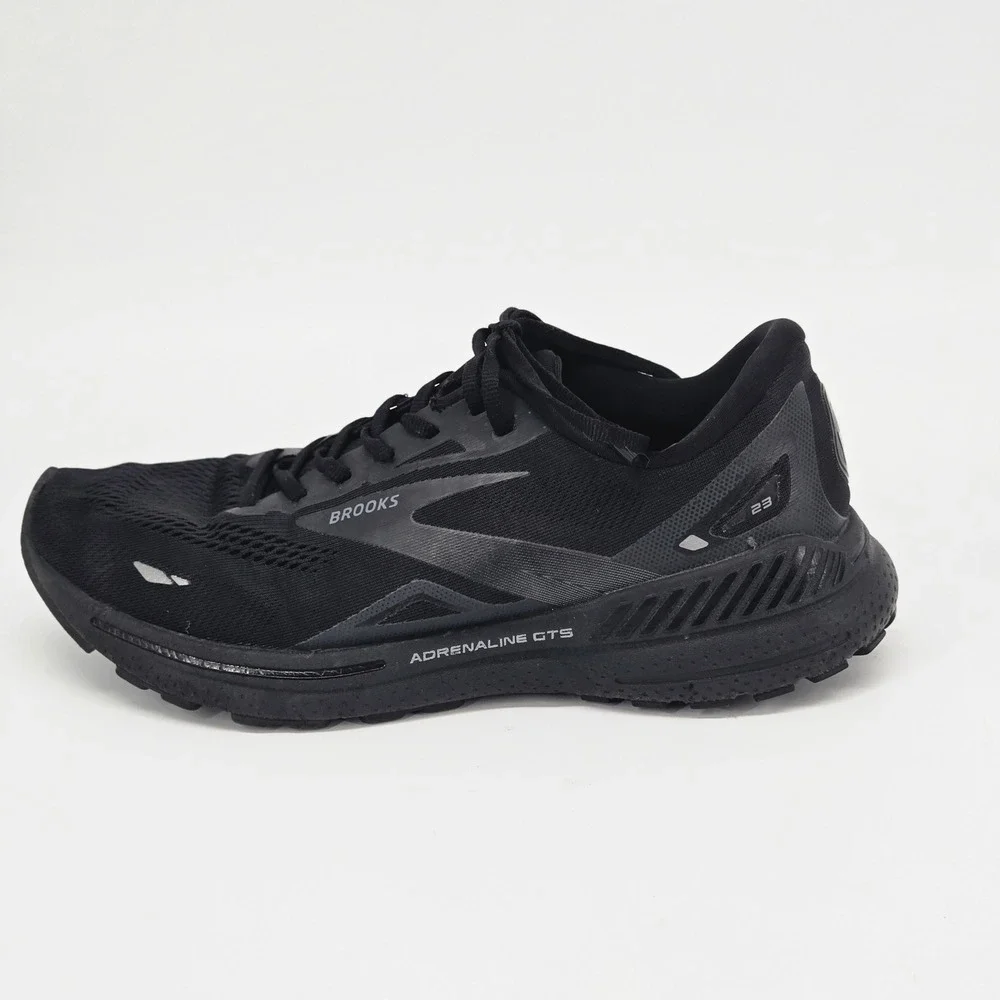 Brooks Adrenaline GTS 23 Triple Black Men Running Sneakers Shoes Size 10.5 D